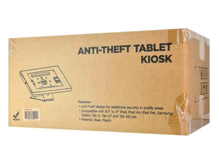 BRATECK επιτραπέζια βάση tablet PAD34-02, αντικλεπτική, 9.7-11", λευκή