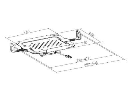 BRATECK βάση & ψύξη laptop NBH-8GL για βάση VESA, RGB, έως 17", μαύρη