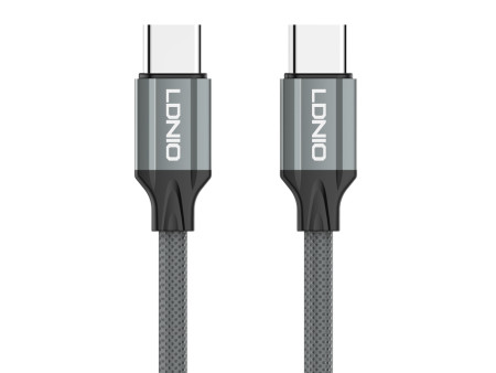 LDNIO καλώδιο USB-C σε USB-C LC441C, 65W PD, 1m, γκρι