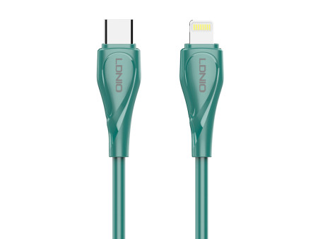 LDNIO καλώδιο Lightning σε USB-C LC611I, 30W PD, 1m, πράσινο