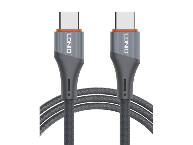 LDNIO καλώδιο USB-C σε USB-C LC631C, 65W PD, 1m, γκρι