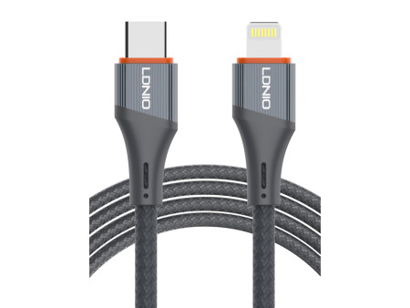 LDNIO καλώδιο Lightning σε USB-C LC631I, 30W PD, 1m, γκρι