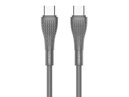 LDNIO καλώδιο USB-C σε USB-C LC671C, 65W PD, 1m, γκρι