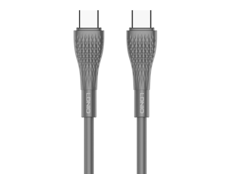 LDNIO καλώδιο USB-C σε USB-C LC671C, 65W PD, 1m, γκρι