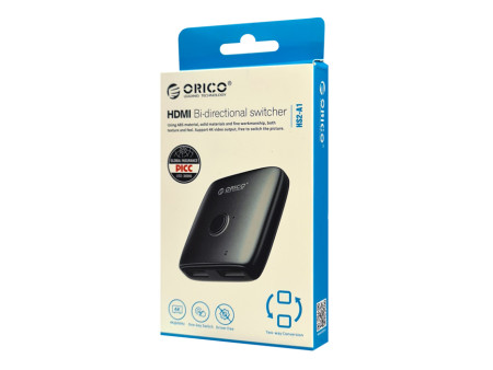 ORICO HDMI switch HS2-A1, 2 σε 1, 4K/60Hz, bi-directional, γκρι