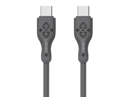 LDNIO καλώδιο USB-C σε USB-C LC811C, 65W PD, 1m, γκρι