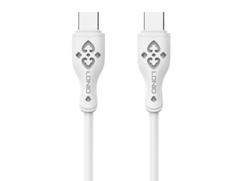 LDNIO καλώδιο USB-C σε USB-C LC812C, 65W PD, 2m, λευκό