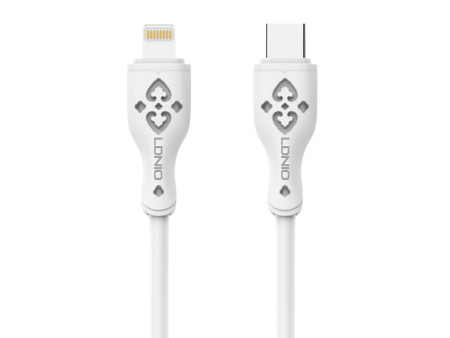 LDNIO καλώδιο Lightning σε USB-C LC812I, 30W PD, 2m, λευκό