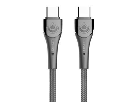 LDNIO καλώδιο USB-C σε USB-C LC861C, 65W PD, 1m, γκρι