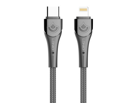 LDNIO καλώδιο Lightning σε USB-C LC861I, 30W PD, 1m, γκρι