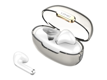 LDNIO earphones με θήκη φόρτισης T03, True Wireless, HiFi, Φ13mm, λευκά