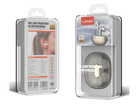 LDNIO earphones με θήκη φόρτισης T03, True Wireless, HiFi, Φ13mm, λευκά