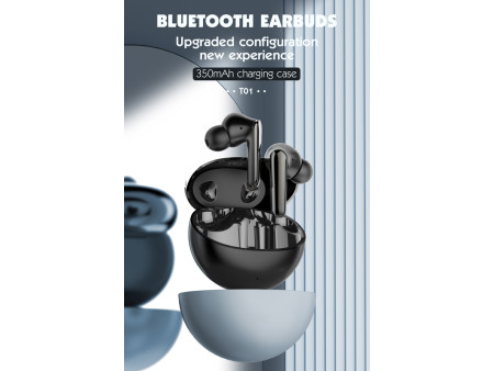 LDNIO earphones με θήκη φόρτισης T01, True Wireless, HiFi, Φ10mm, χρυσά