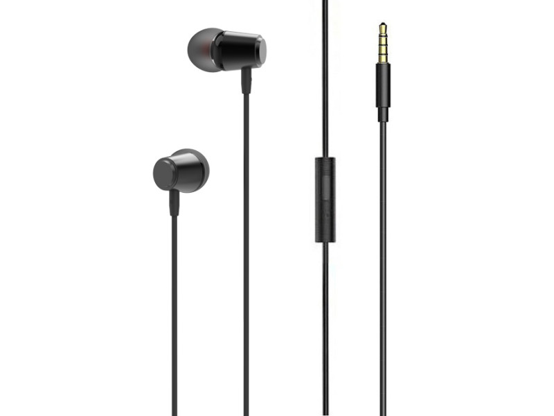 LDNIO earphones με μικρόφωνο HP03, 3.5mm σύνδεση, Φ10mm, 1.2m, μαύρα