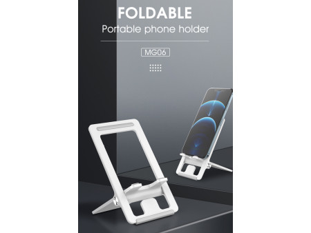 LDNIO βάση smartphone MG06, foldable, 4.7-7.2", λευκή