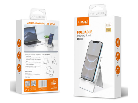 LDNIO βάση smartphone MG07, foldable, 4.7-7.2", λευκή