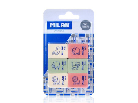 MILAN σετ γόμα 445 BMM10049MP, 31 x 24 x 10mm, 6τμχ