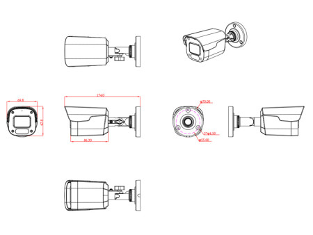 LONGSE υβριδική κάμερα BPSCTHC500FKEW, 2.8mm, 8MP, IP66, LED έως 25m