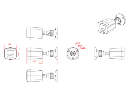 LONGSE υβριδική κάμερα BMSDTHC500FKEW, 2.8mm, 8MP, IP67, LED έως 25m