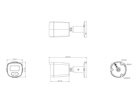 LONGSE IP κάμερα BMSCFG200, 2.8mm, 2MP, αδιάβροχη IP67, PoE