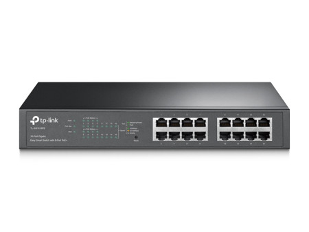 TP-LINK easy smart switch TL-SG1016PE, 16-Port Gigabit, PoE+, Ver. 3.0