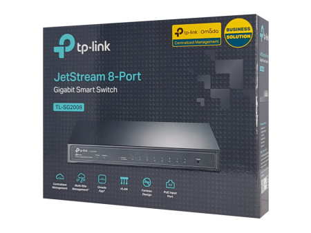 TP-LINK JetStream smart switch TL-SG2008, 8-Port Gigabit, Ver. 3.0