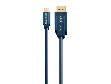 CLICKTRONIC καλώδιο DisplayPort σε USB Type-C 44931, 4K/60Hz, 1m, μπλε