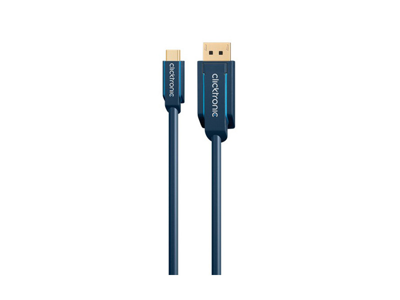 CLICKTRONIC καλώδιο DisplayPort σε USB Type-C 44931, 4K/60Hz, 1m, μπλε