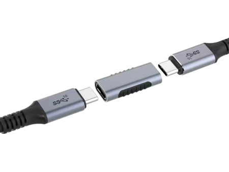 POWERTECH αντάπτορας USB-C θηλυκό σε USB-C θηλυκό PTH-060, γκρι