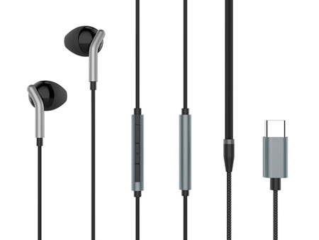 YISON earphones με μικρόφωνο X6, USB-C σύνδεση, Φ12mm, 1.2m, μαύρα