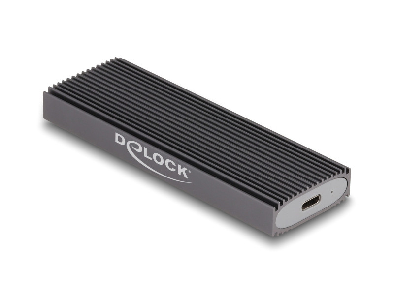 DELOCK θήκη για M.2 NVMe PCIe/SATA SSD 42019, tool free, 10Gbps, μαύρη