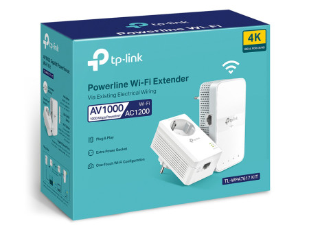 TP-LINK Powerline ac Wi-Fi Kit TL-WPA7617, AV1000 Gigabit, Ver. 1.0