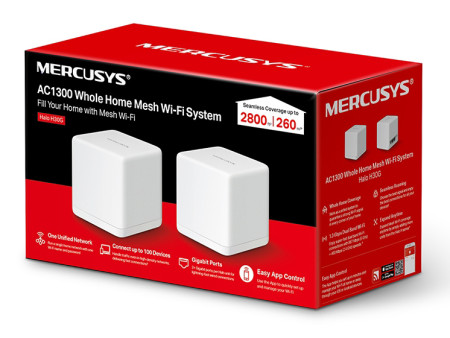 MERCUSYS Mesh Wi-Fi System Halo H30G, 1.3Gbps Dual Band, 2τμχ, Ver. 1.0