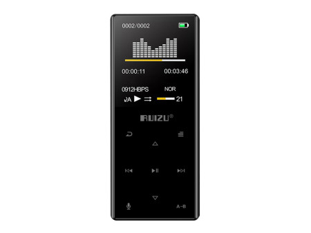 RUIZU MP3 player D29 με ηχείο, 1.8", 16GB, BT, ελληνικό μενού, μαύρο