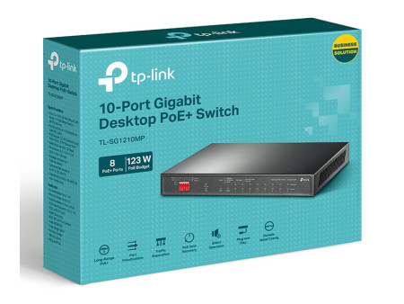 TP-LINK Desktop Switch TL-SG1210MP, 10-Port Gigabit, Ver 2.0