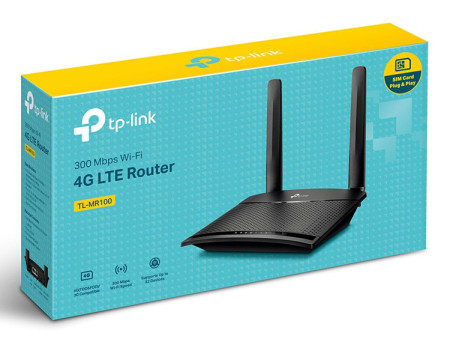 TP-LINK Wireless N Router TL-MR100, 4G LTE, Wi-Fi 300Mbps, Ver. 1.2