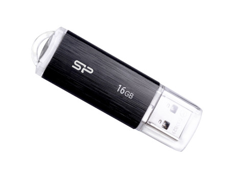 SILICON POWER USB Flash Drive Ultima U02, 16GB, USB 2.0, μαύρο