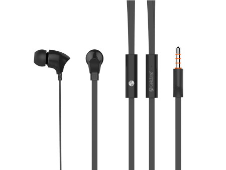 CELEBRAT earphones με μικρόφωνο G3, 3.5mm σύνδεση, Φ10mm, 1.2m, μαύρα