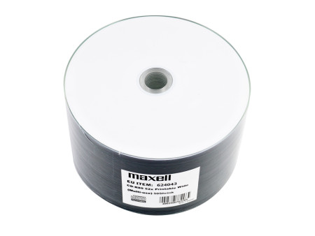 MAXELL CD-R 624043, 700ΜΒ 80min 52x speed, printable, Shrink pack, 50τμχ