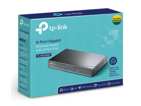 TP-LINK 8-Port Gigabit Desktop Switch TL-SG1008P, 4-Port PoE, Ver. 4.0