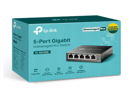 TP-LINK  Easy Smart Switch TL-SG105E,  5-Port Gigabit, Ver. 5.0