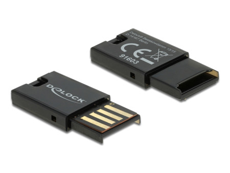 DELOCK USB card reader 91603 για κάρτες μνήμης micro SD, μαύρο