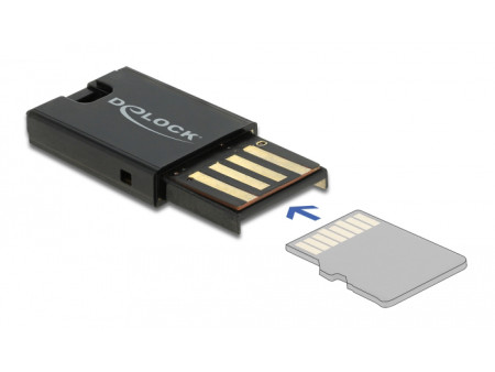 DELOCK USB card reader 91603 για κάρτες μνήμης micro SD, μαύρο