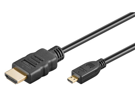 GOOBAY καλώδιο micro HDMI σε HDMI 53787 με Ethernet, 4K/60Hz, 5m, μαύρο