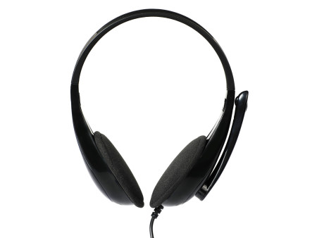 POWERTECH Headphones με μικρόφωνο PT-734 105dB, 40mm, 3.5mm, 1.8m, μαύρο