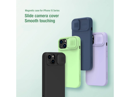 NILLKIN θήκη CamShield Silky Magnetic Silicone για iPhone 15, μαύρη