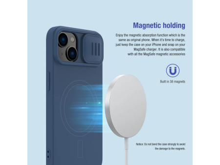 NILLKIN θήκη CamShield Silky Magnetic Silicone για iPhone 15, μαύρη