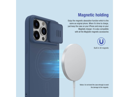 NILLKIN θήκη CamShield Silky Magnetic Silicone για iPhone 15 Pro, μαύρη