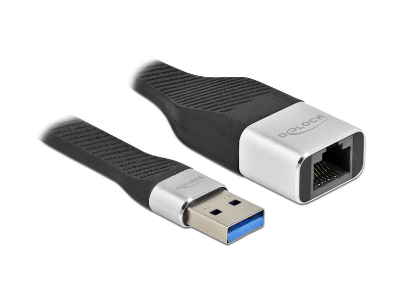 DELOCK αντάπτορας δικτύου 86937, USB, 1000Mbps Ethernet, 13cm, μαύρος