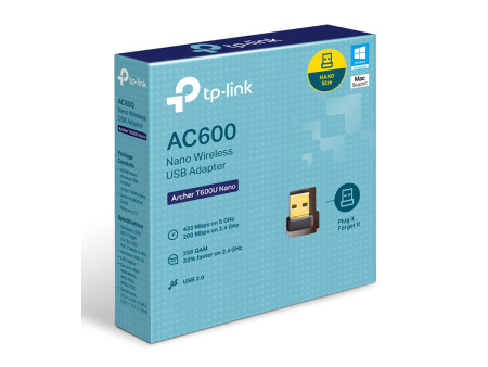 TP-LINK ασύρματος USB αντάπτορας δικτύου Archer T600U Nano, 600Mbps, V.1